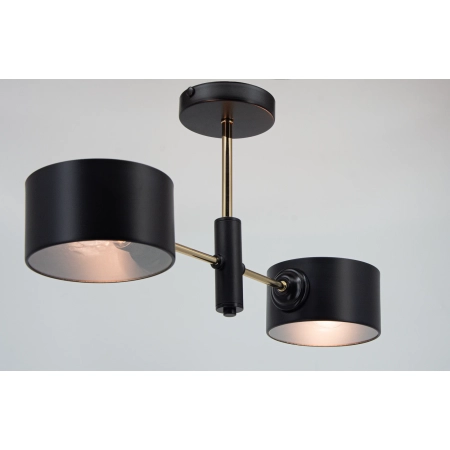 Lampa sufitowa metalowa czarno-złota 2-punktowa 1097/2B z serii VITO - Lampy Elem